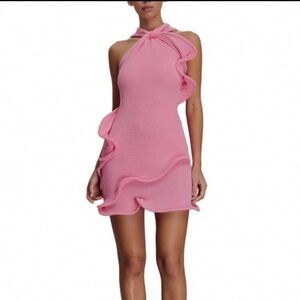 Elegant Pink One-Shoulder Dress